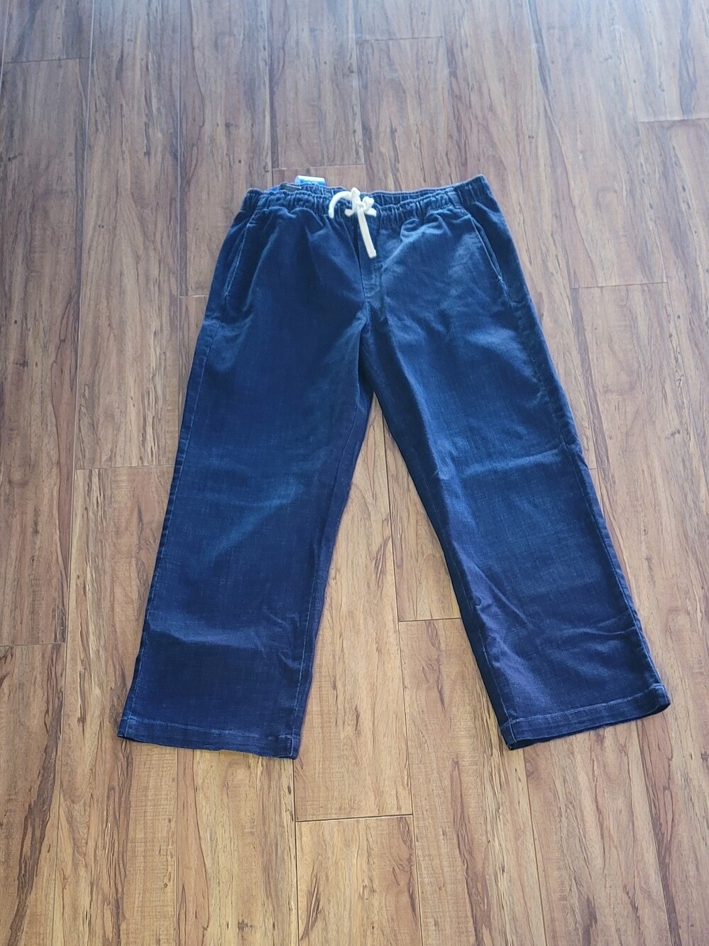Buffalo David Bitton Navy Wide Leg Drawstring Jeans